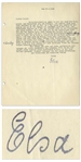 Elsa Einstein Letter Signed in 1934 -- ...Albert will be able to have a stroll and a look around Princeton with you...
